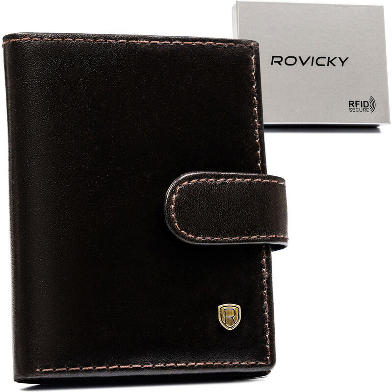 Rovicky Elegantné puzdro na dokumenty z prírodnej kože | tmavohnedá TW 68578454