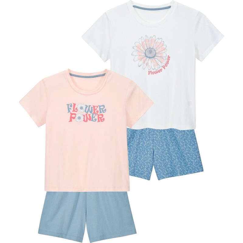 Petite Fleur Kids Pyžamo zafírová / pastelovo ružová / červená / biela 68580412