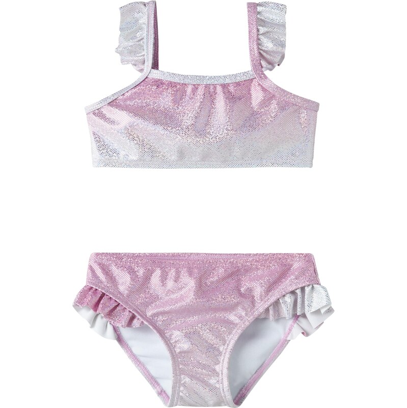 NAME IT Bikiny NMFZola malinová / strieborná 68581373