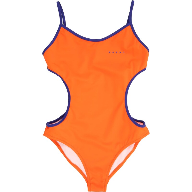 Marni Jednodielne plavky enciánová / oranžová 68582050