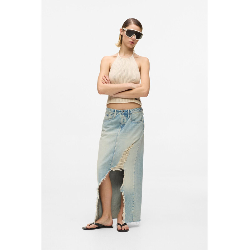SUKŇA KARL LAGERFELD JEANS KLJ DENIM DESTR MAXI SKIRT 68580316