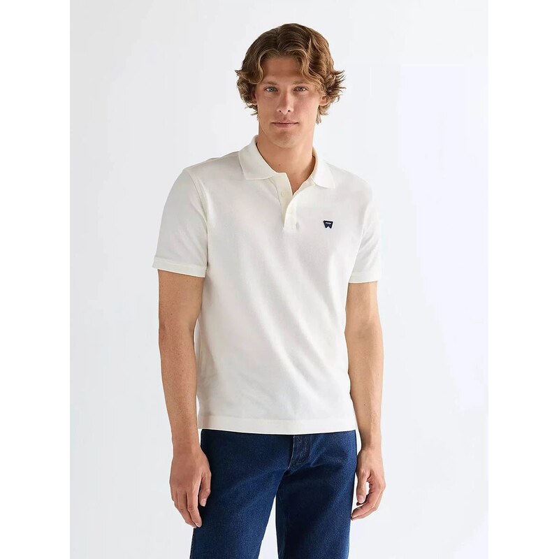 Pánske tričko WRANGLER POLO SHIRT WORN WHITE 112377979 68593790