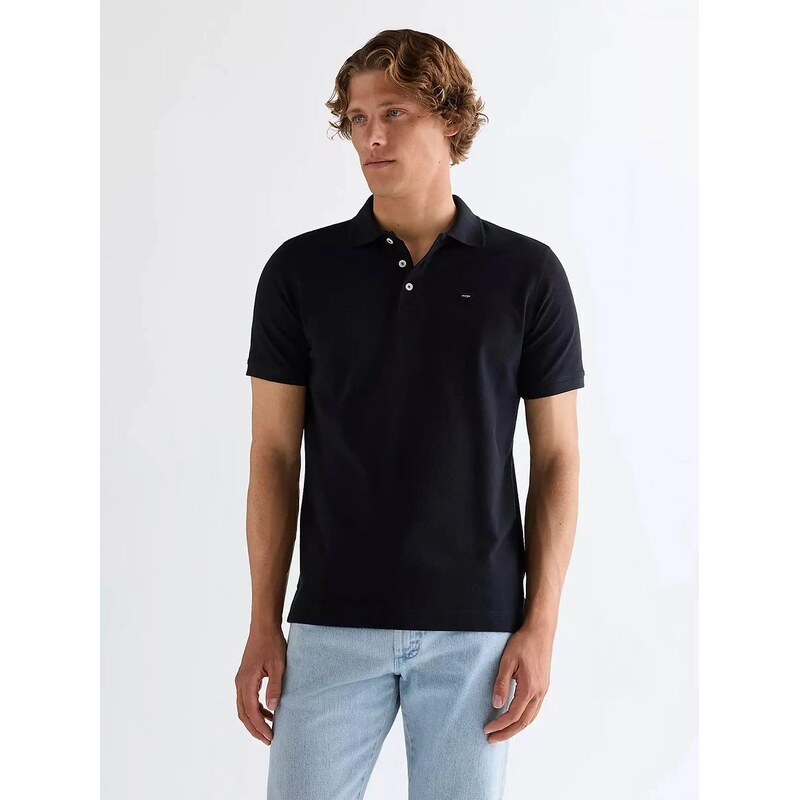 Pánske tričko WRANGLER POLO SHIRT BLACK 112378426 68593791