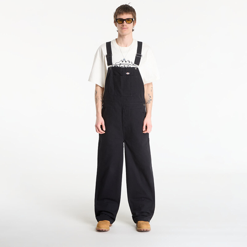 Džínsy Dickies Loose Canvas Bib Black L 68593880