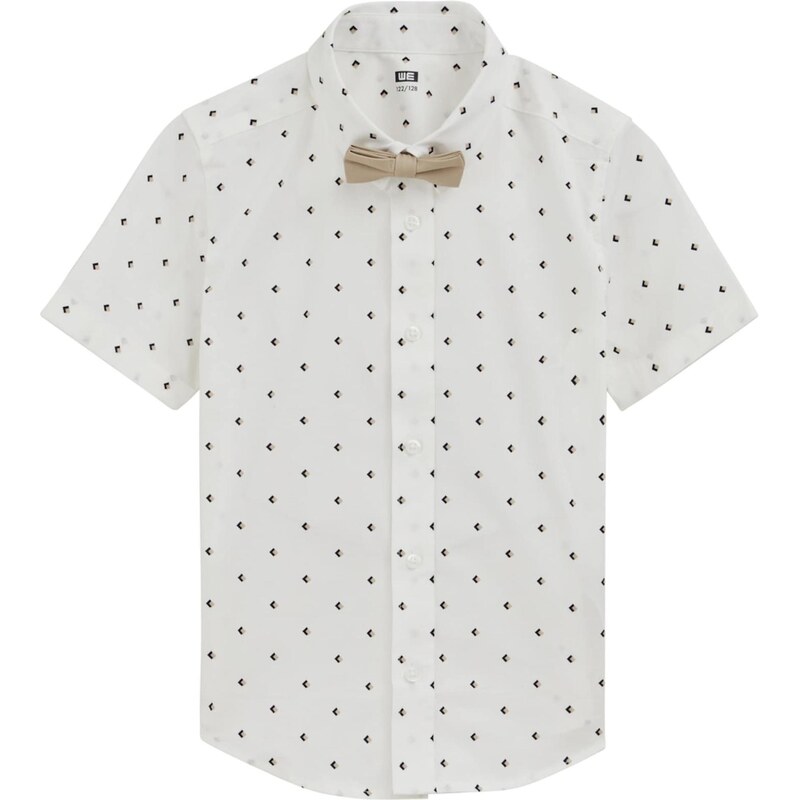E-shop WE Fashion Košeľa béžová / čierna / biela