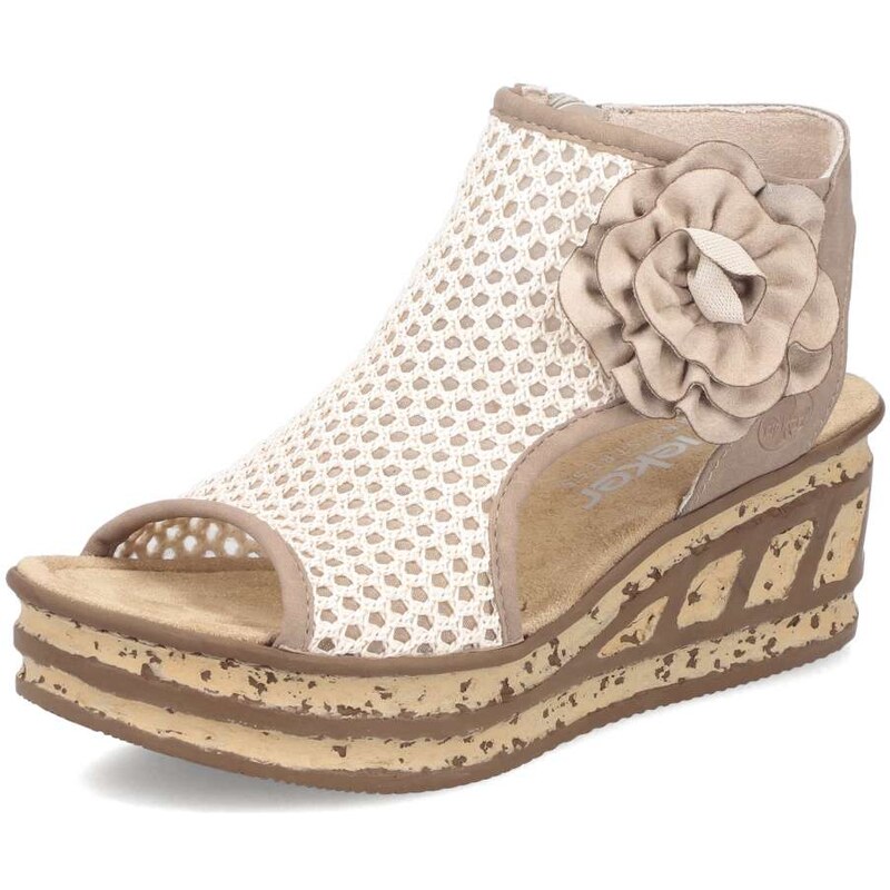 E-shop Dámske sandále RIEKER 68180-60 béžová S6