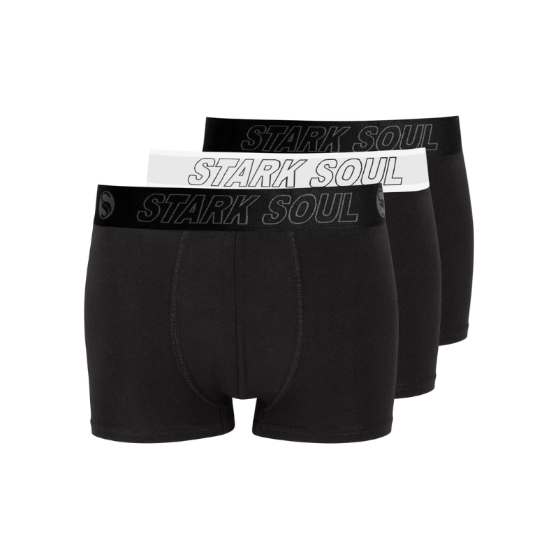 E-shop Prémiové Pánske Boxerky Stark Soul Retro štýl set 3 kusy čierna