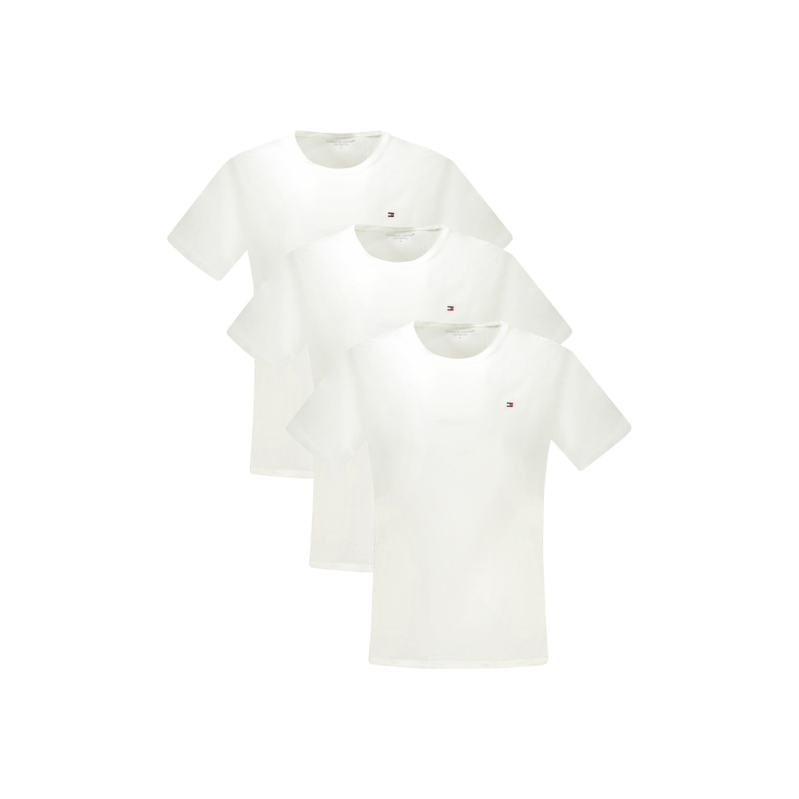 E-shop Pánske Tričko Tommy Hilfiger 3 ks Biele s logom Krátky rukáv