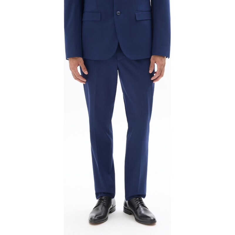Pánske modré oblekové bi-stretch nohavice CELIO slim fit 68420751