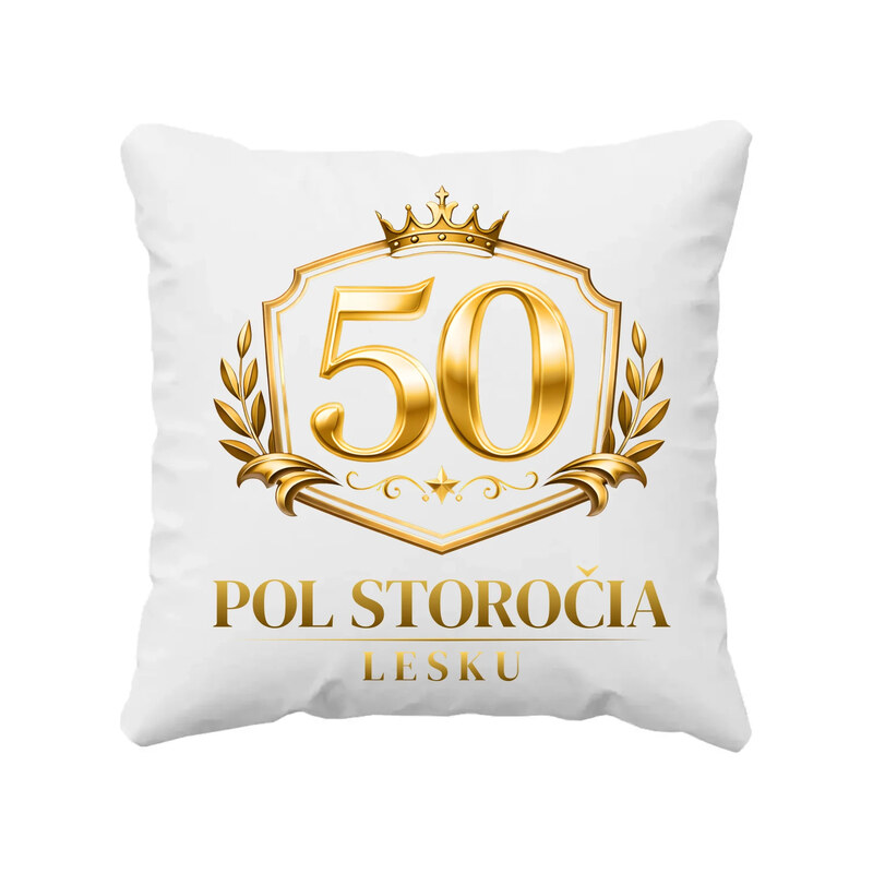 E-shop Garibald 50 – pol storočia lesku - vankúš s potlačou