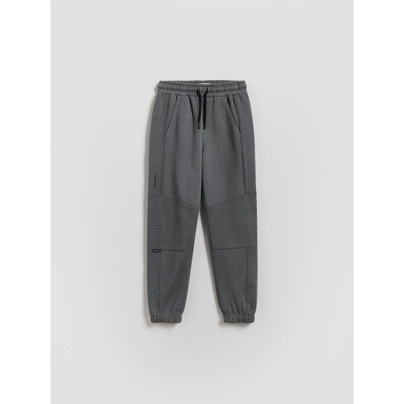 Reserved - Bavlnené jogger nohavice - tmavosivá 68511011