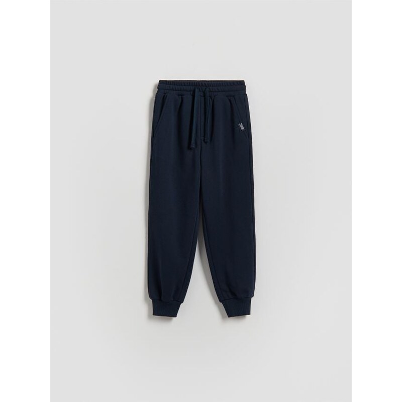 Reserved - Bavlnené jogger nohavice - tmavomodrá 68513704