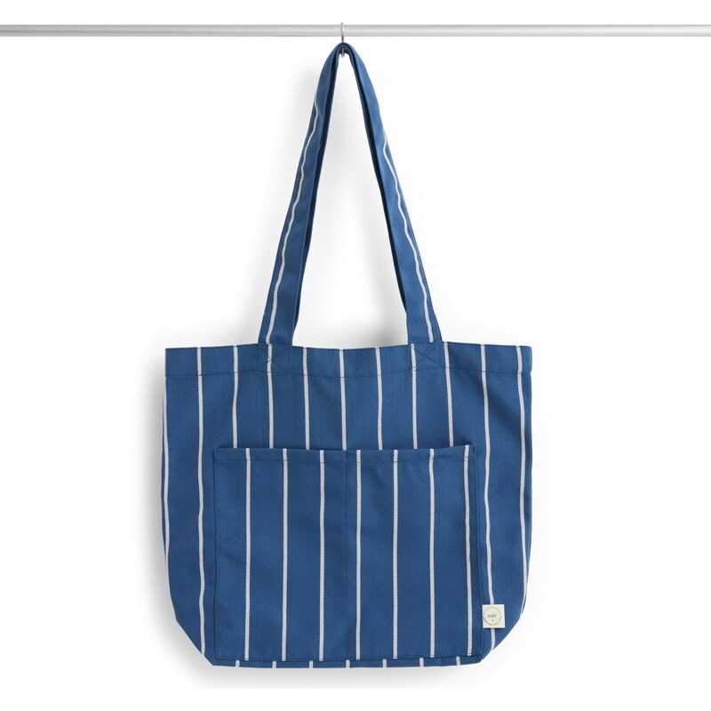 E-shop HAY Taška Tote Outdoor Market M Blue / Beige stripe