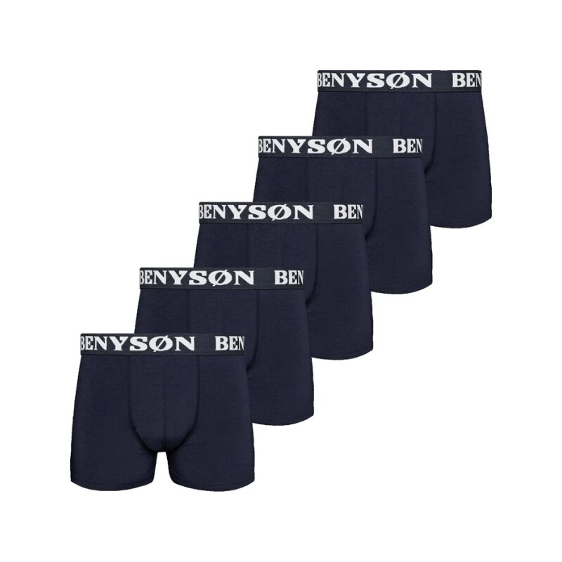Pánske Boxerky Extra Pohodlné BENYSON 5 pack - čierna darčekové 68643729