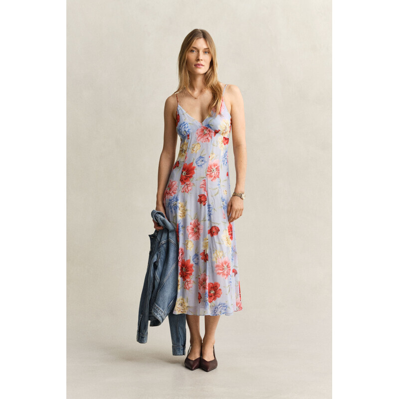 Šaty gant floral print strap dress light blue 67611852