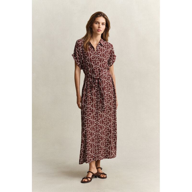 Šaty gant monogram print cap sleeve dress fresh soil 68423479