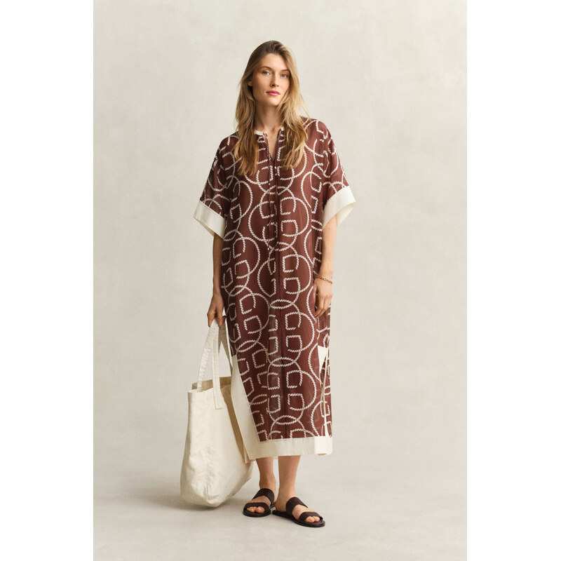Šaty gant monogram print ctn silk caftan fresh soil 68423480