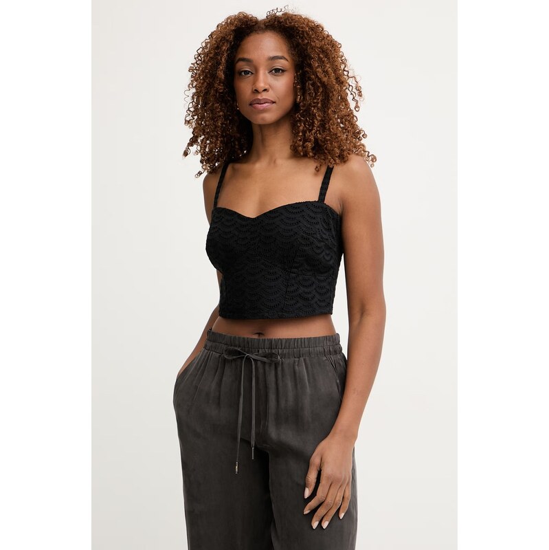 Guess crop top dámsky bavlnený SHARON 68628038