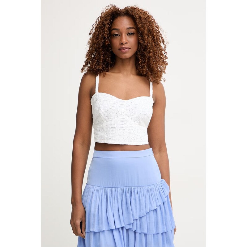 Guess crop top dámsky bavlnený SHARON 68628039