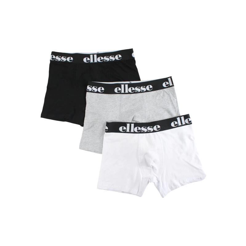 E-shop Pánske Boxerky Ellesse, balenie 3 kusov čierne, biele, šedé