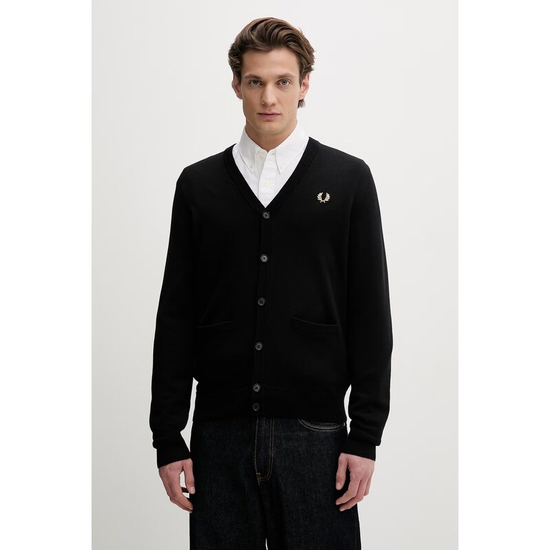Fred Perry Vlnený kardigán Fred Perry Classic Cardigan 68627258