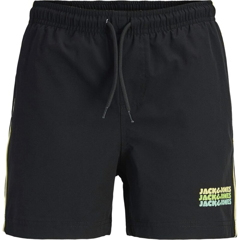 Jack & Jones Junior Plavecké šortky JPSTMAUI modrosivá / svetložltá / 68634016