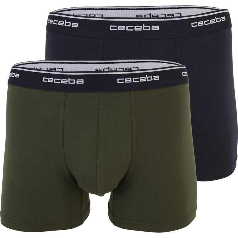 CECEBA Boxerky olivová / čierna / šedobiela 68635789