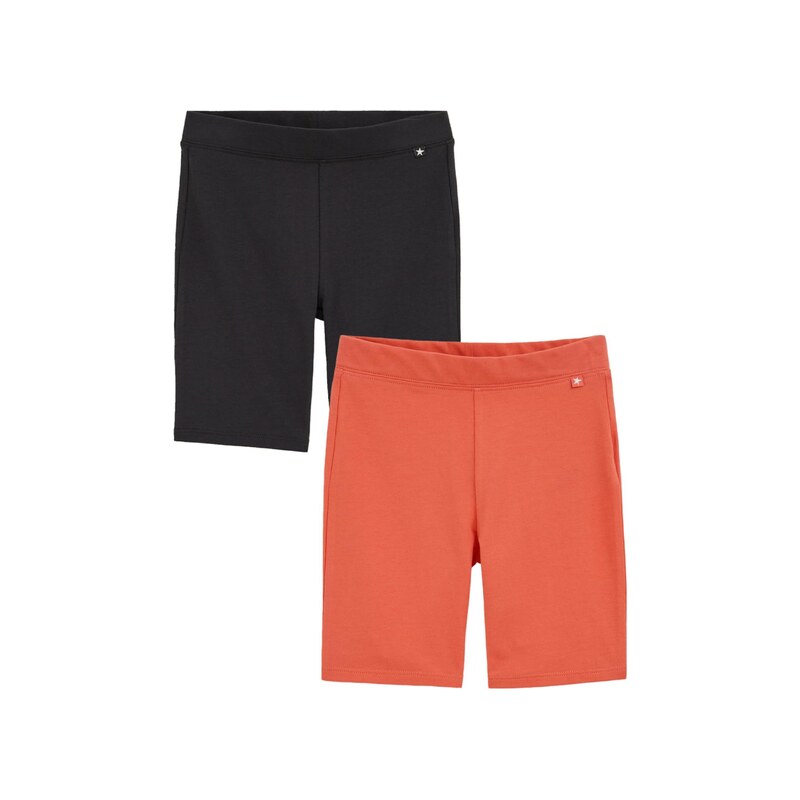 WE Fashion Nohavice oranžovo červená / čierna 68637180