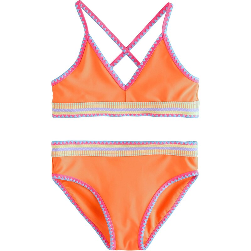 Next Bikiny modrá / pastelovo žltá / oranžová / ružová 68641870