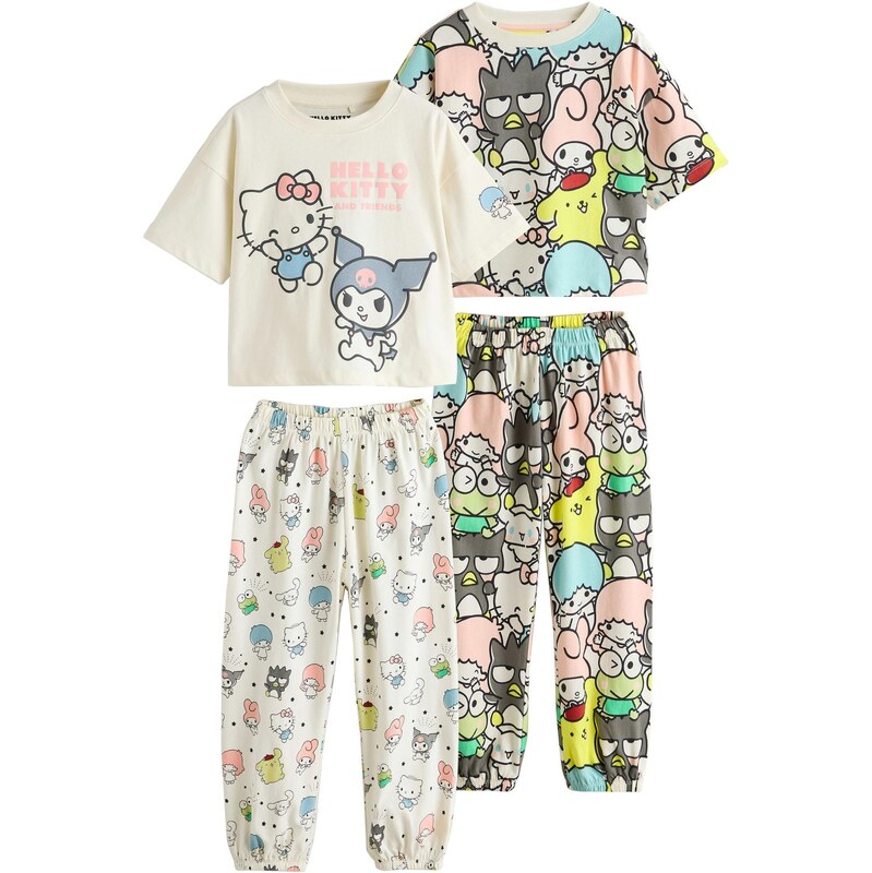 Next Pyžamo Hello Kitty slonová kosť / žltá / sivá / ružová 68642000