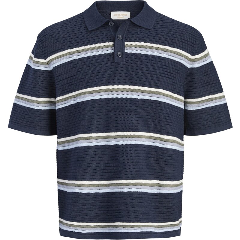 Jack & Jones Junior Tričko Maine tmavomodrá / biela 68642537