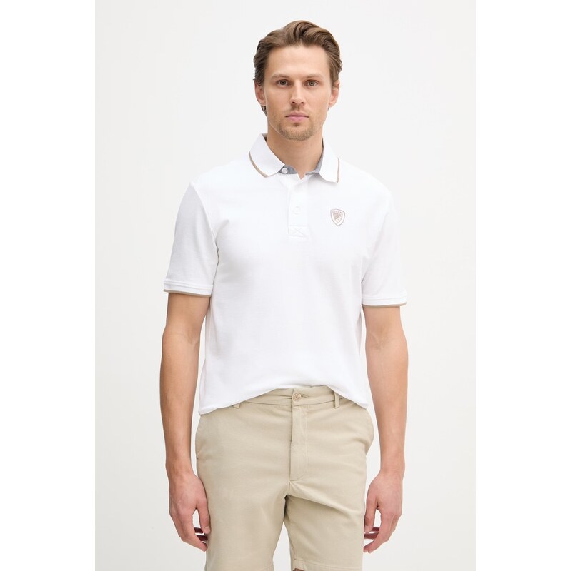 Blauer polo tričko pánske bavlnené DAMON 68657093