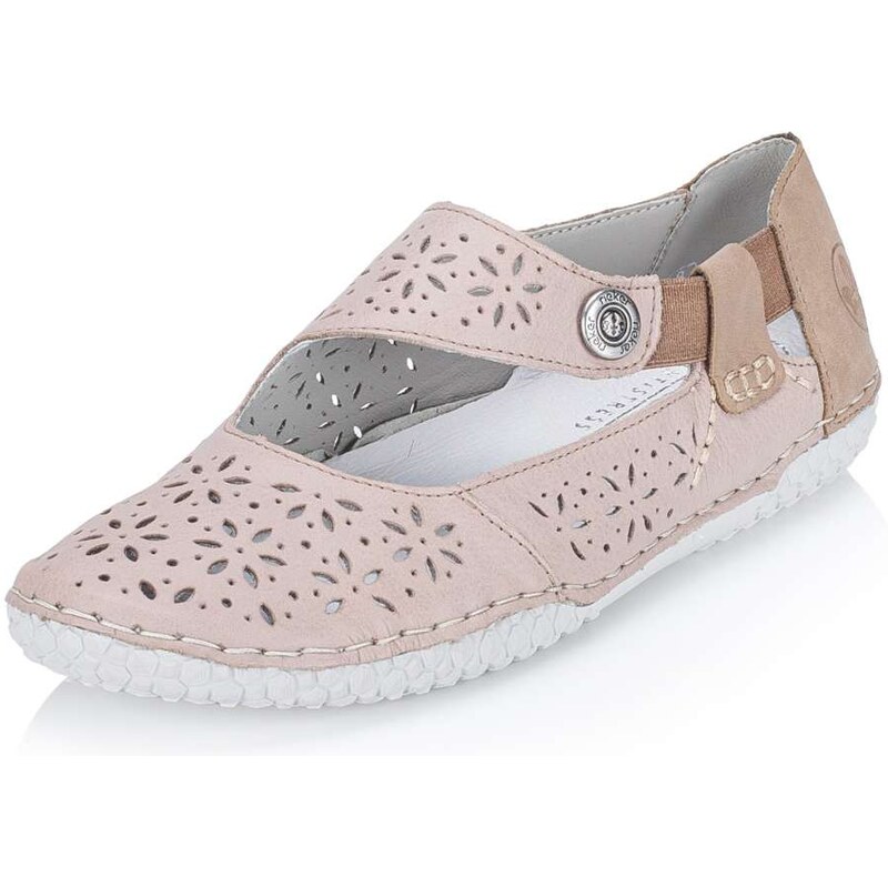 E-shop Dámske baleríny RIEKER 43666-64 béžová S6