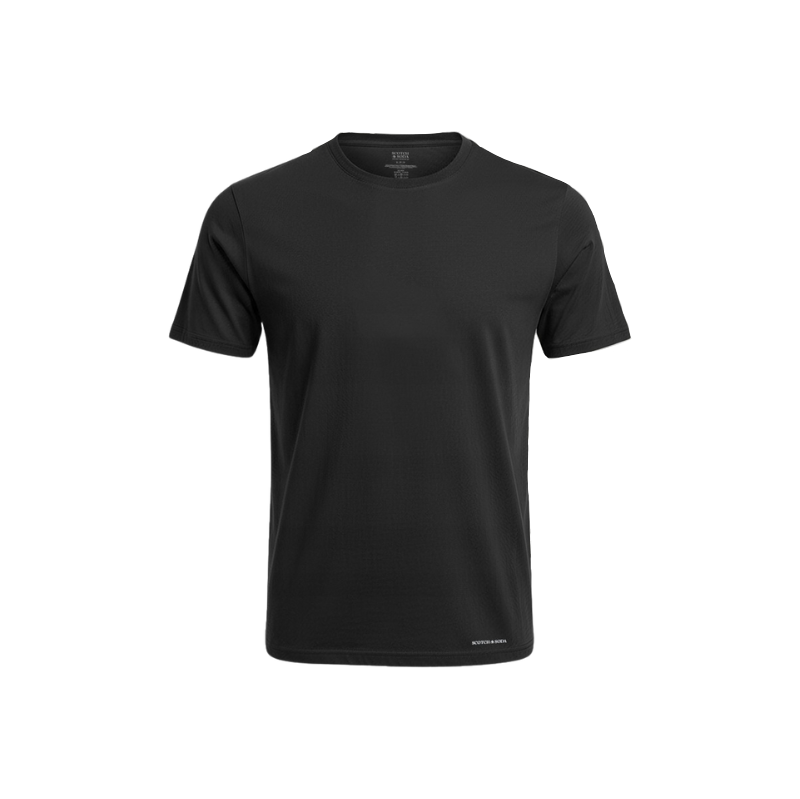 SCOTCH&SODA Prémiové Pánske Bavlnené Basic Tričko COTCH&ODA Čierne 68643711
