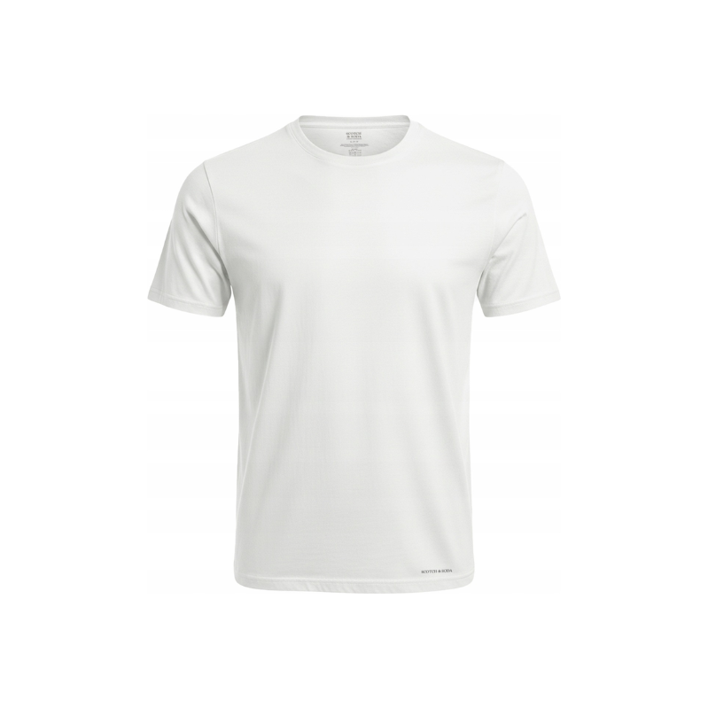 SCOTCH&SODA Prémiové Pánske Bavlnené Basic Tričko COTCH&ODA Biele 68643712