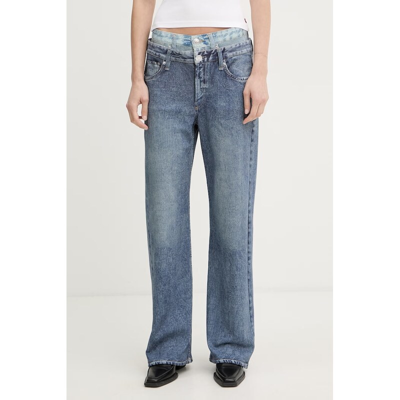 E-shop rag & bone nohavice wide leg dámske bavlnené Miramar
