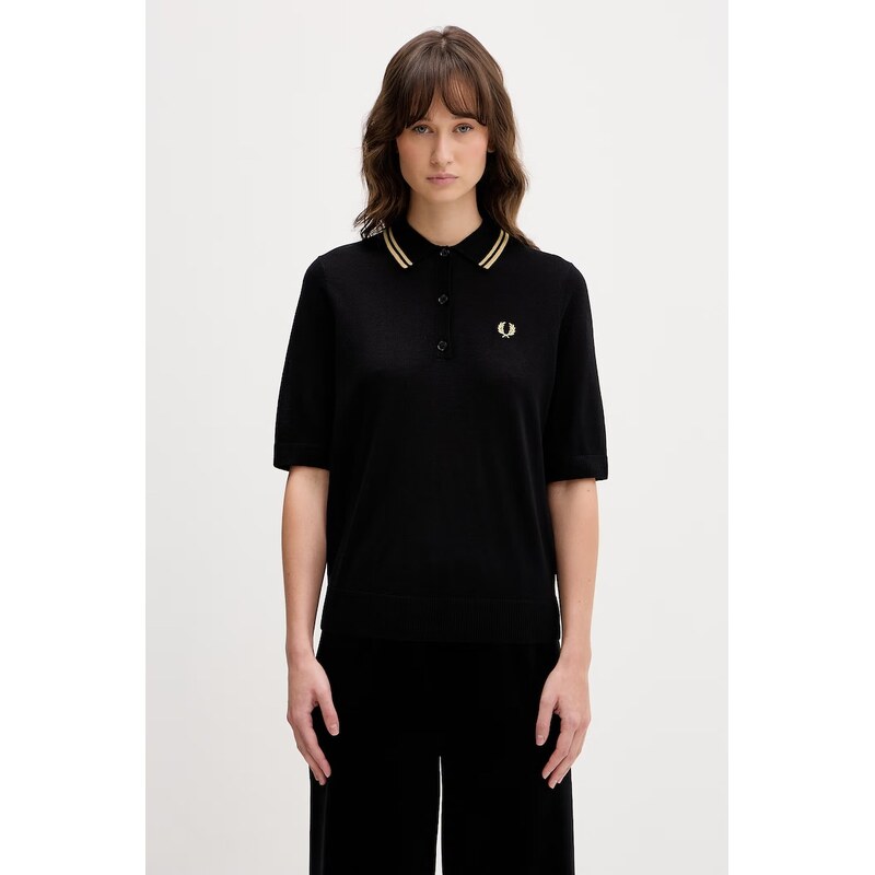 E-shop Polo tričko s prímesou vlny Fred Perry