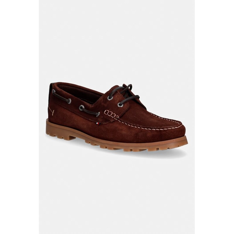 E-shop Tommy Hilfiger mokasíny pánske semišové HILIFGER LIGHT SDE BOAT