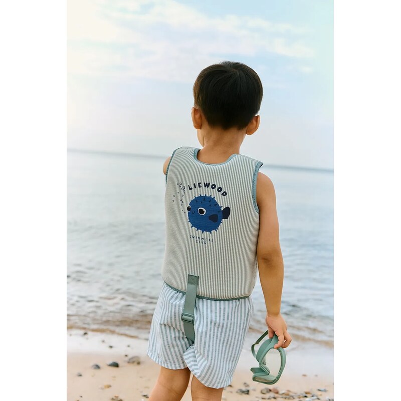 Liewood plavecká vesta Dove Seersucker Swim Vest 68605501