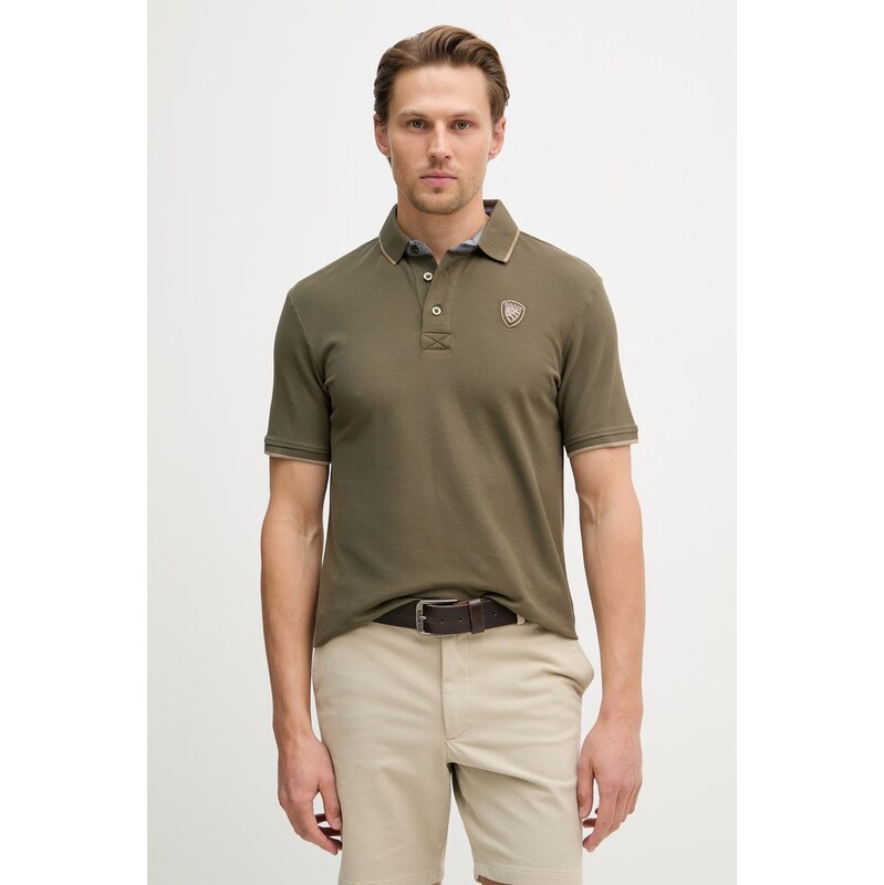 Blauer polo tričko pánske bavlnené DAMON 68657094
