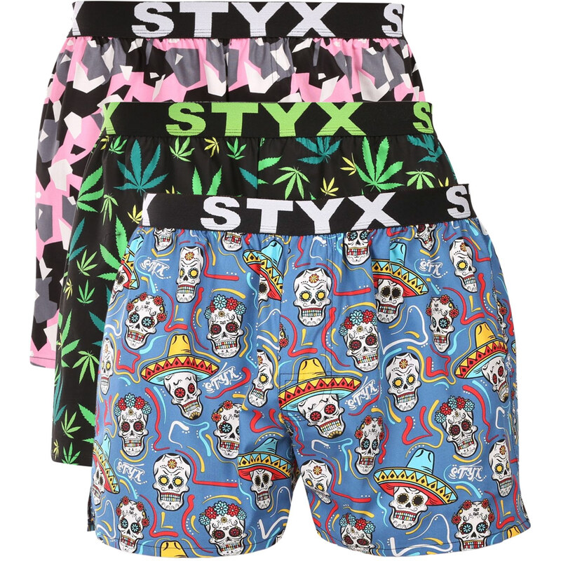 3PACK pánske trenky Styx art športová guma viacfarebné (3B18690) 68656722