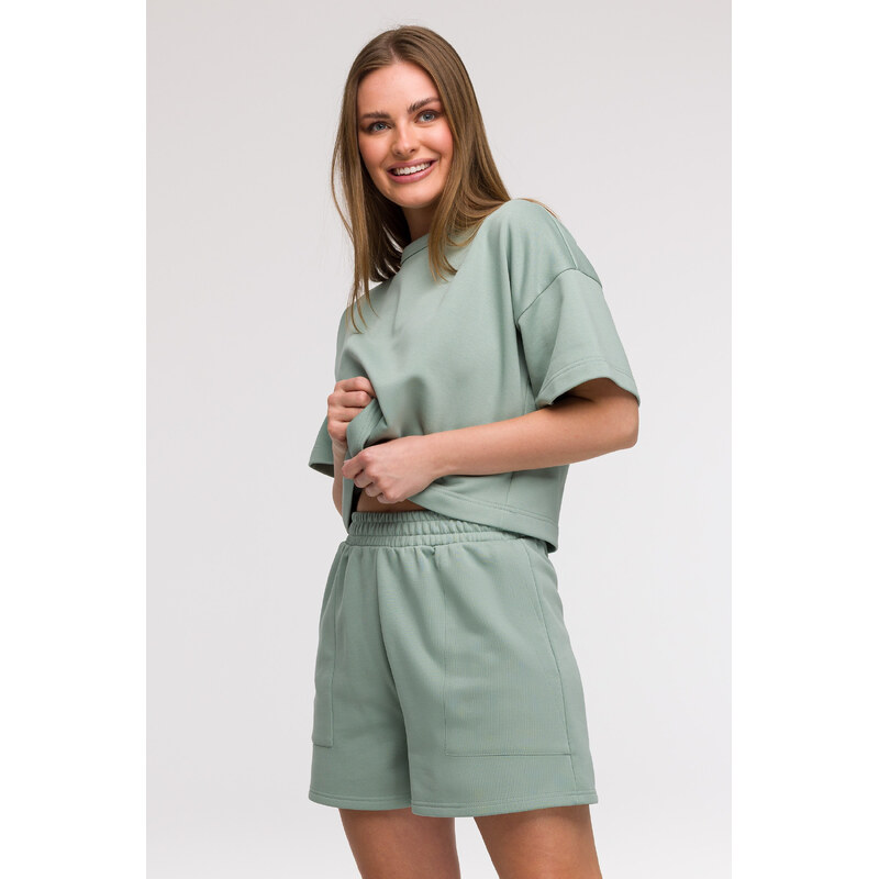 BeWear Dámske bavlnené krátke nohavice | mätová B295 68659972