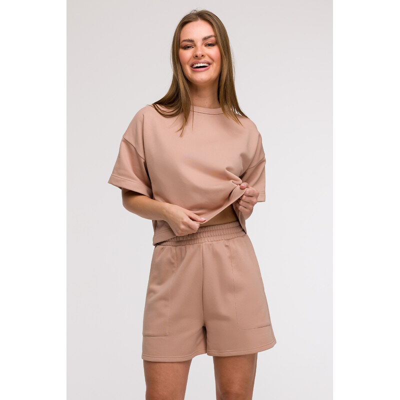 BeWear Dámske bavlnené krátke nohavice | mokka B295 68659973