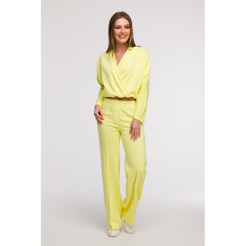 BeWear Dámske bavlnené nohavice | citrónovožlté B296 68659976
