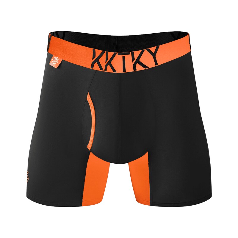E-shop Pánske boxerky KKTKY Briefs Horiaci ker Neónová oranžová - M