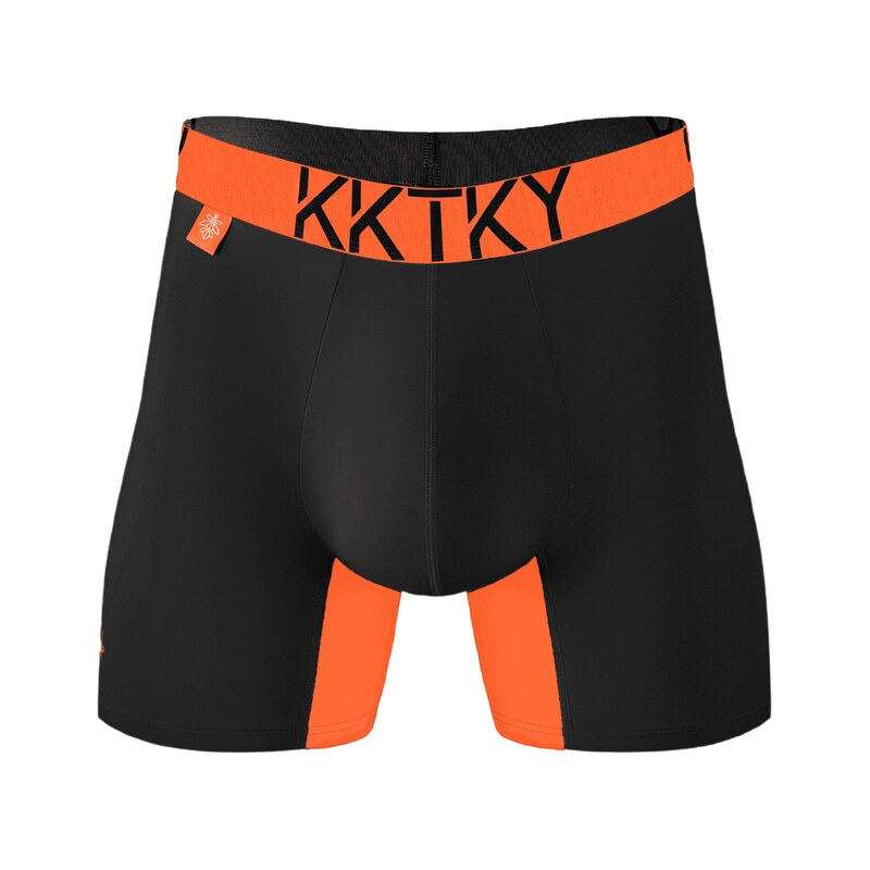 E-shop Pánske boxerky KKTKY Trunks Horiaci ker Neónová oranžová - S