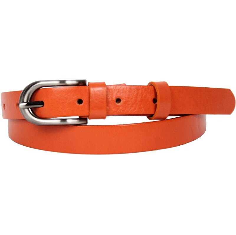 E-shop Penny Belts Dámsky kožený opasok 2186-08 oranžový