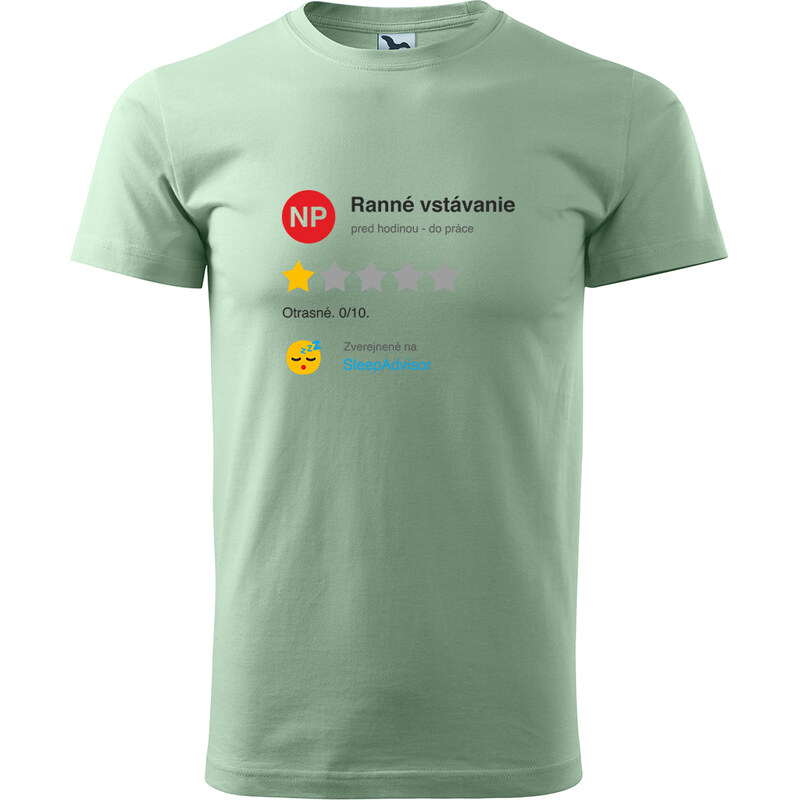 E-shop Handel Tričko - Ranné vstávanie - najhoršia recenzia ever