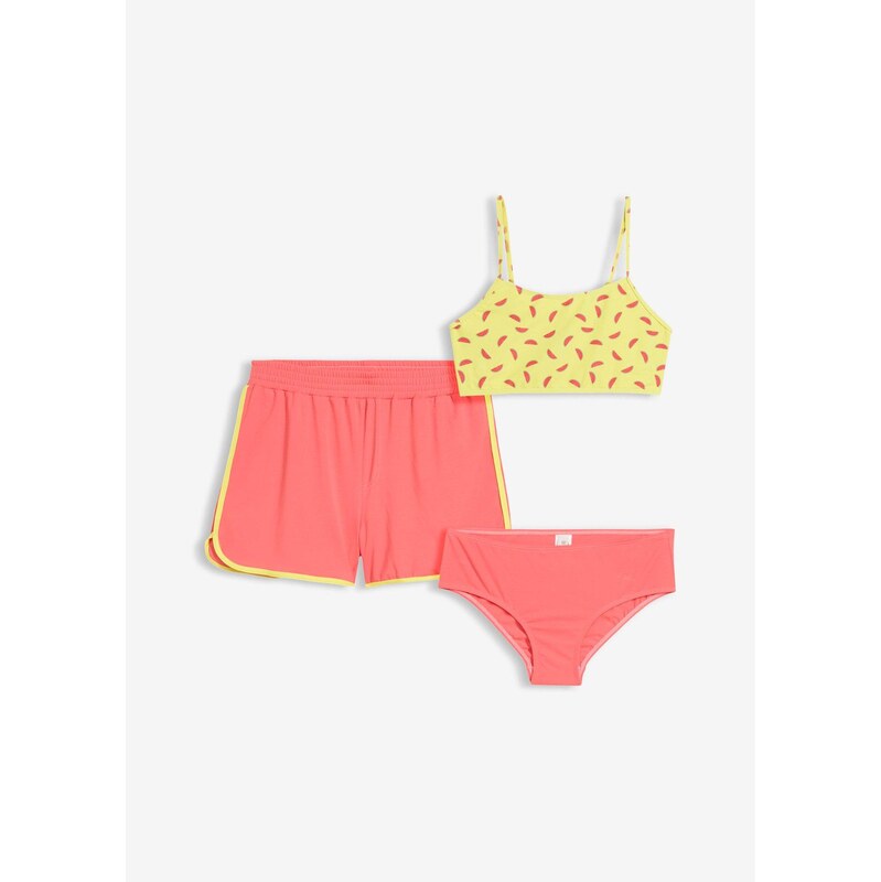 E-shop bonprix Bikiny a šortky (3-dielna sada), farba ružová