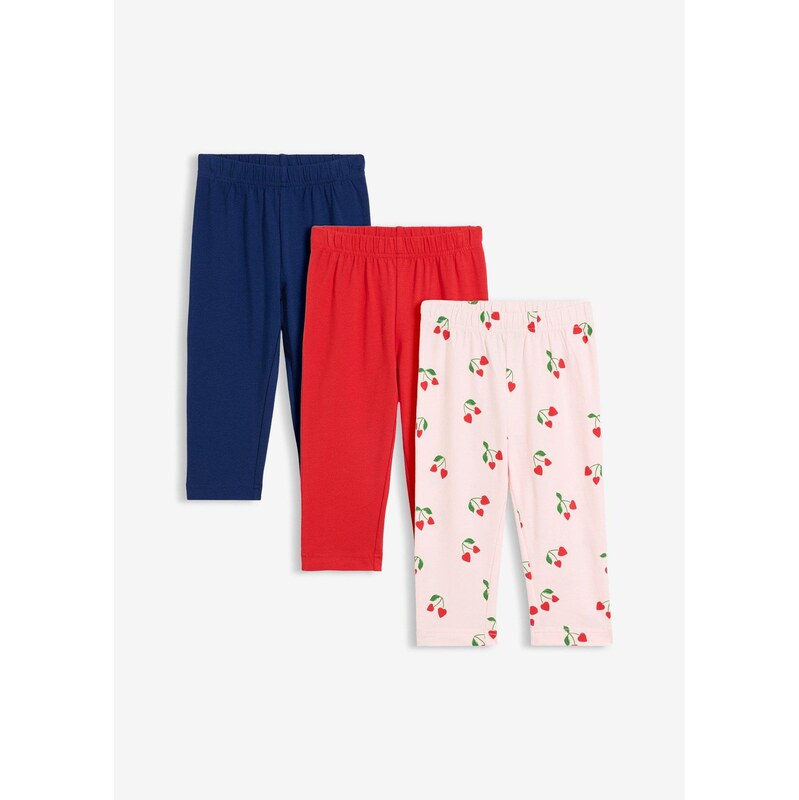 bonprix Capri legíny z elastického mixu bio bavlny (3 ks v balení), 68676518